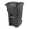 Toter 64 Gal. Trash Can Greenstone with Quiet Wheels and Lid ANA64 - alternate 1